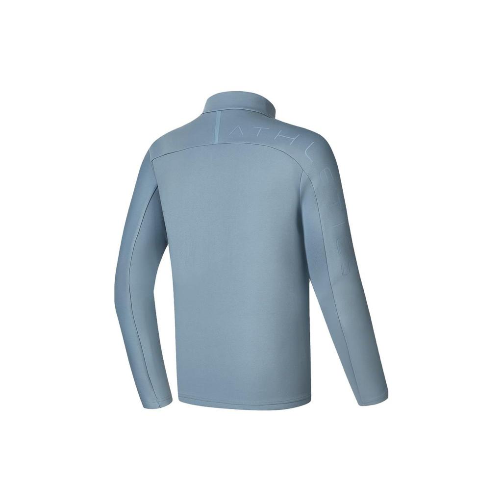 Fila Однотонная трикотажная фитнес-куртка с воротником-стойкой для мужчин, куртка звездно-серо-синяя A11M411502FBU