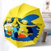 The Simpsons Family Portrait Print Umbrella: Automatic Opening and Closing, Foldable Design, 8 Rib Iron Frame, Perfect Gift for Fans, Travel