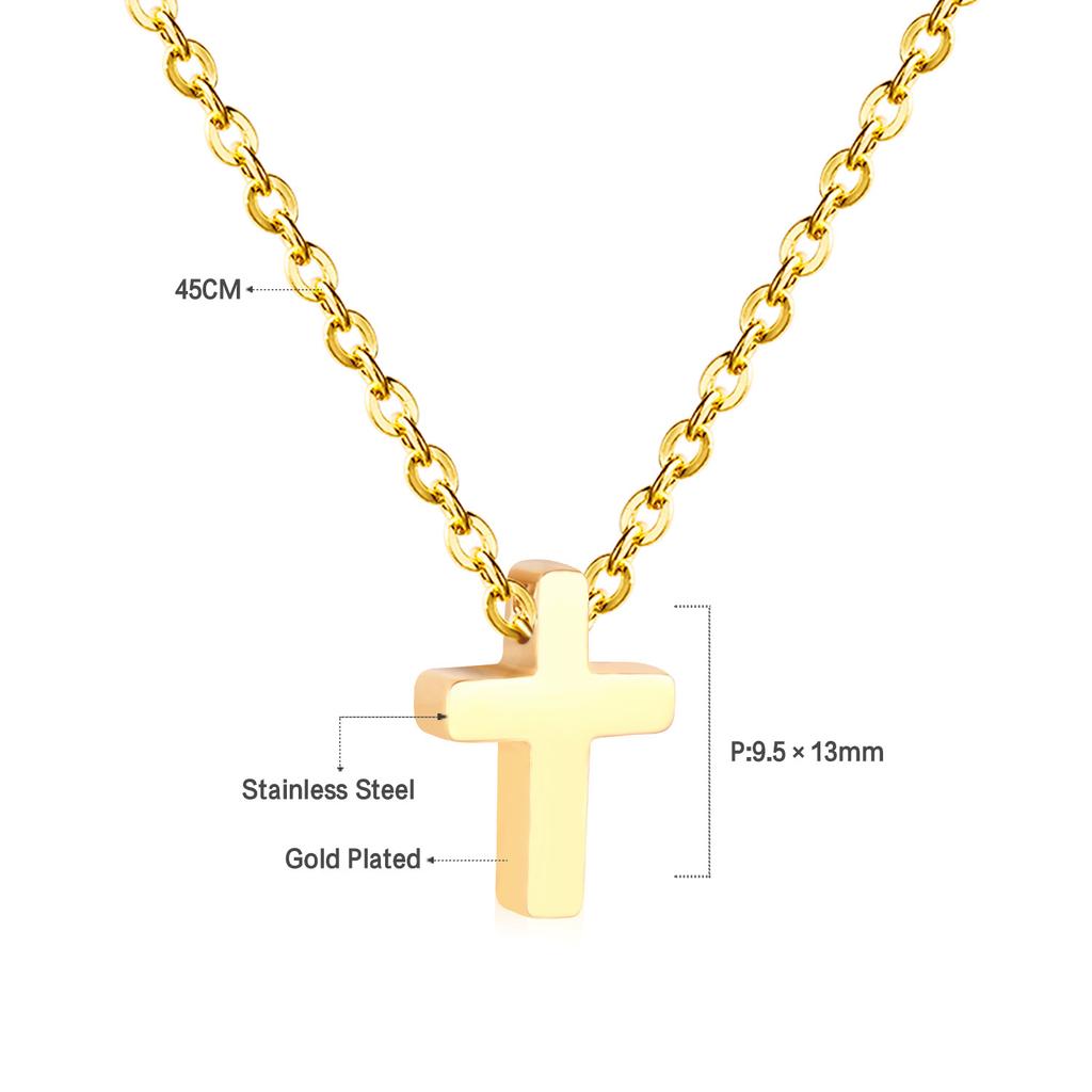 ASONSTEEL Stainless Steel Cross Pendant Necklace For Women Men Charm Minimalist Jewelry Male Necklaces Chokers Gifts Waterproof