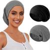 Silk Bonnet for Sleeping Women, Adjustable Silky Satin Lined Sleep Cap, Silk Hair Wrap Slouch Beanie Hat
