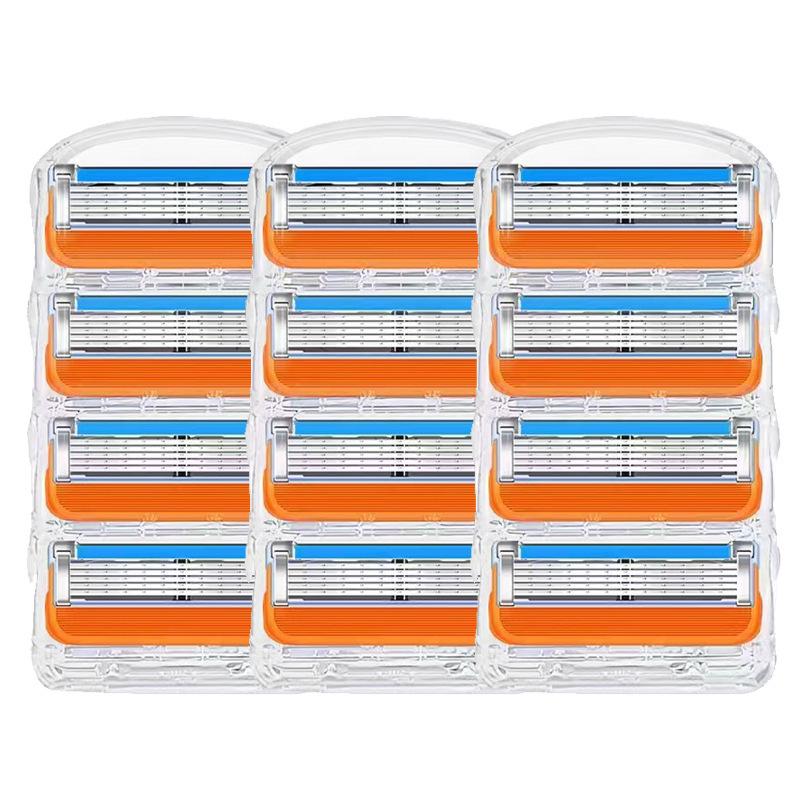 Оранжевая универсальная бритва с 5 лезвиями - Пятислойная ручная бритва