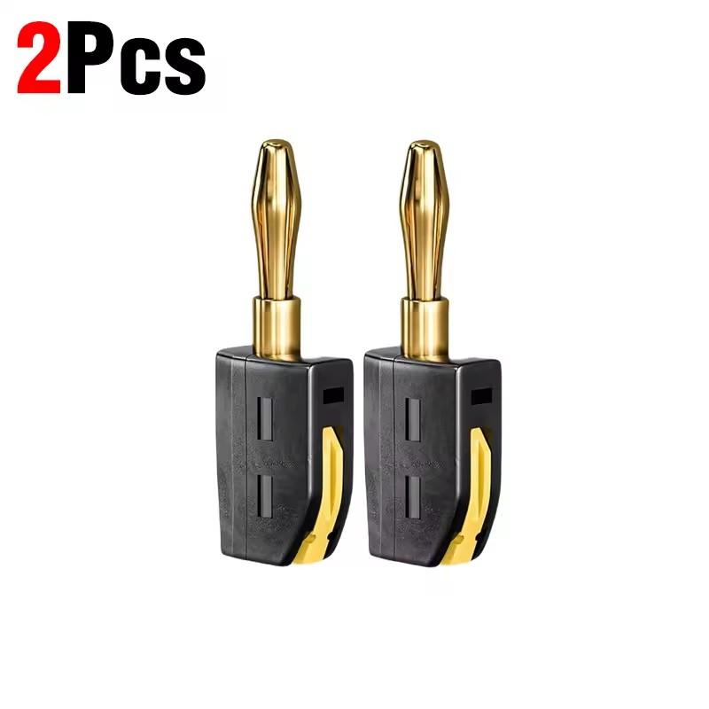 4mm No Solder Wire Connector High Current 32A Banana Plug Electrical Test Block Power Testing Instrument Plug Musical Speaker