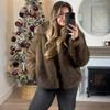 KOSY Faux Fur Hairy Coat Woman Warm Winter Fluffy Coat Women New Plush Jackets for Women Outerwears Luxury Women's Teddy Coats
