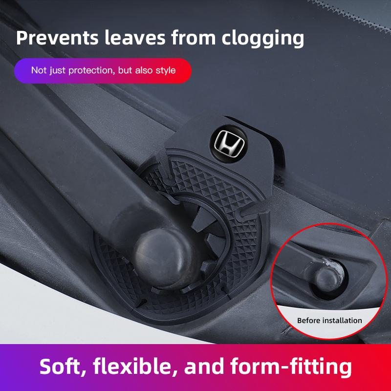 Car Wiper Hole Protective Covers Debris Leaves Dustproof Sleeve For Honda Jazz HRV Stepwgn Prelude Insight Odyssey Vezel CRZ CRX EC5