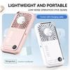 Portable Handheld Personal Necklace Ice Cooling Fan Foldable Mini Quiet USB Rechargeable Fan 3000mAh Power Bank Phone Bracket