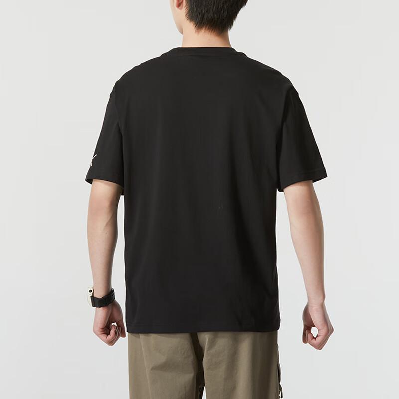 Puma Удобная дышащая повседневная футболка с рисунком аниме для бега, фитнеса и тренировок с круглым вырезом и короткими рукавами, мужские топы, черные 629400-01