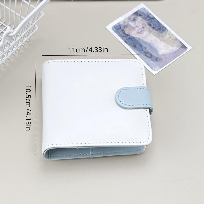 Легкий Мини K-pop Обложка для Альбома для Фотокарточек Кожаный Маленький Фотоальбом на Разъемных Листах для Организатора Коллекционных Карт Игровых Карт