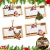 Christmas Money Gift Card Holder Wooden Holder, Personalized Cash Wallet with Santa Wood Craft for Holidays Design, Creative Tree Hanging Ornament,