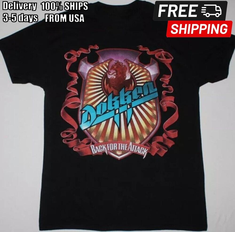 DOKKEN BACK FOR THE ATTACK Black Men S5XL Tshirt Cotton Unisex T-Shirt