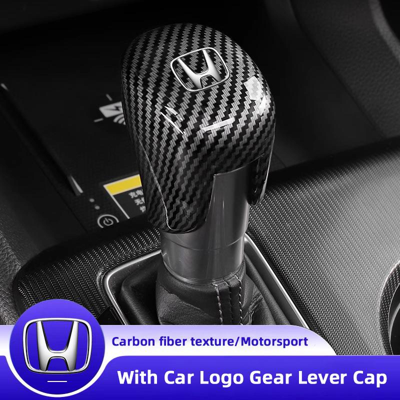 Car Shift Lever Cover Carbon Fibre Gear Stick Cap Auto Accessories For Honda Civic Fit Jazz Accord Pilot CRV Odyssey City HRVA
