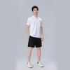 Li Ning Logo Print Quick-Dry Loose Polo Short Sleeve Mid Belt Belt Shorts Lace Backwear Casual Sports Set Unisex Sets APLU799-1+AAPU225-1