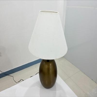 Абажур для настольной лампы из ткани, антикварная необработанная латунная основа, столы, лампы, светильники 20" для дома, декоративные