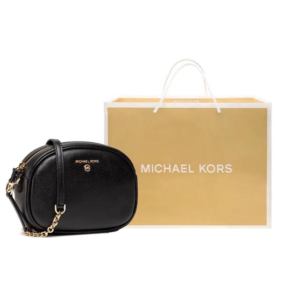 Michael Kors Jet Set Charm Однотонная Модная Сумка-Фотоаппарат Женская Сумка на Плечо Черная 32S1GT9C0L-001
