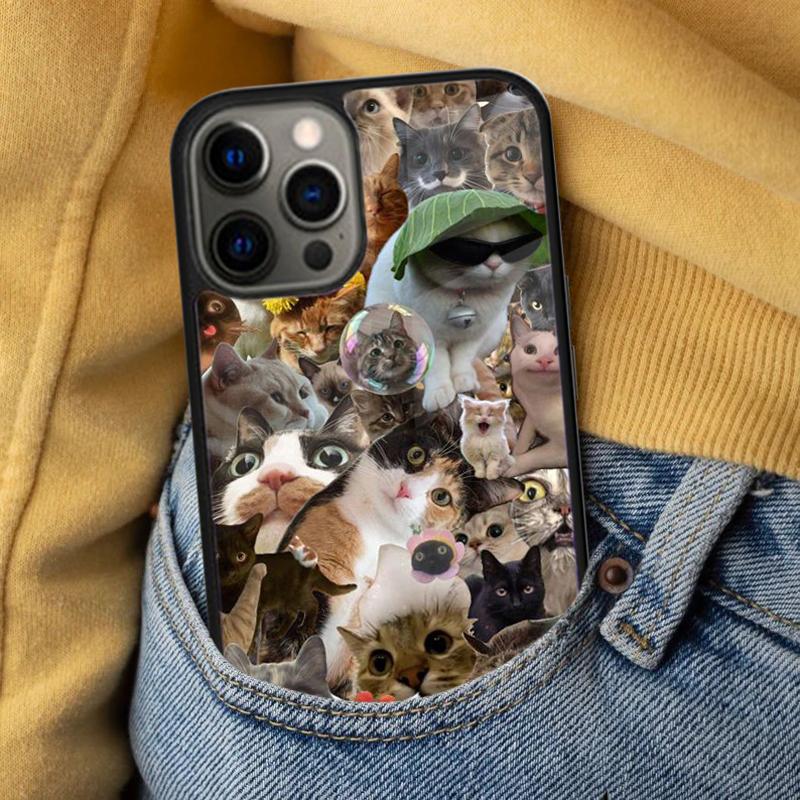 Самый очаровательный чехол для телефона с котиком, мягкий, для iPhone 17 Air 16e Pro max 15 Pro 13 14 Plus 11 12, с магнитом MagSafe