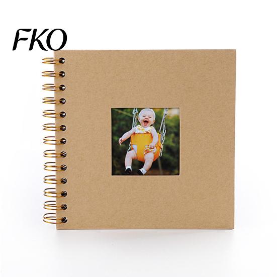 Compact Photo Album Album, 6 Inch Baby Memory Book, Mini Scrapbook for Kids with Stickers & Decorative Creative Kit Borders, DIY First Year