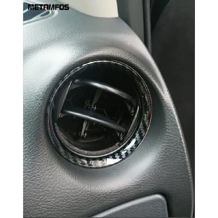 For Nissan Navara NP300 ST 2015-2024 2025 Carbon Fiber Front Air Condition Vent Outlet Cover Trim Inner Accessories Car Styling