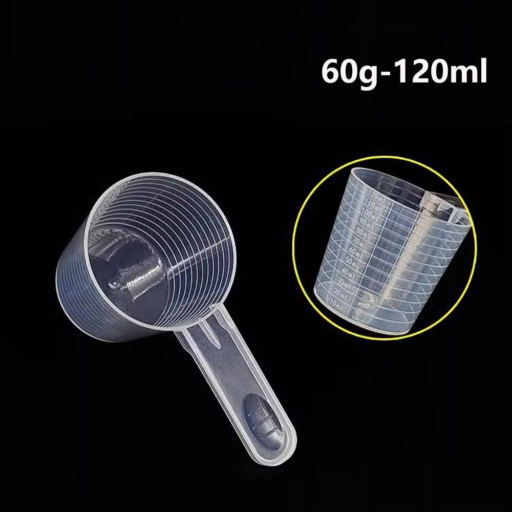 5pcs/set Transparent Flat-bottomed Spoon Plastic Measuring Spoon  Home Kitchen Baking Accessories
