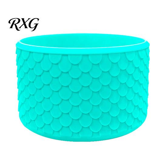 Ice Cup Base Protector Silicone Boot, Fish Scale Pattern Decor, Soft Elastic Water Bottle Universal Insulated Sleeve Protective Sleeve, Anti-Slip