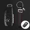 New PC Carbon Fiber Car Key Rings For Mercedes Benz AMG A C E S G Class GLC CLE CLA GLS W205 Car Key Case Keychain Accessories BD1