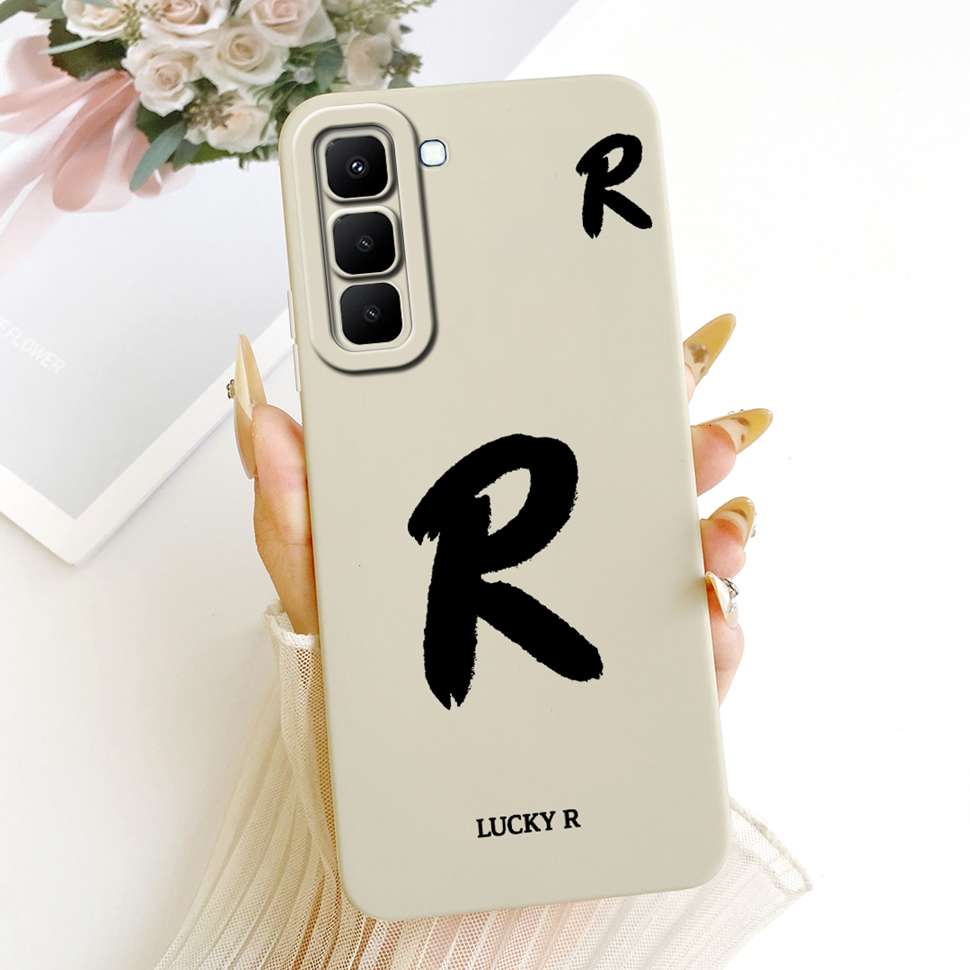 For Infinix Hot 70 5G X6895 Case New Design Letters A-Z Silicone Back Cover For Infinix Hot70 HOT 70 5G Phone Cases Bumper