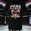 2026 Лето UFC Коди Гарбрандт Боевая Графическая Футболка Женская Спортивная Хлопковая С коротким рукавом Свободная Повседневная Футболка для Фитнеса Унисекс
