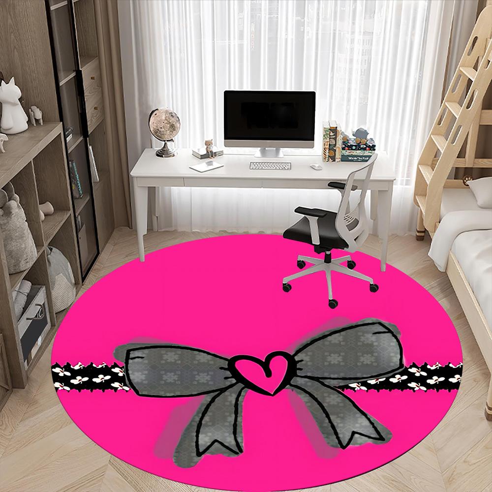 1pc Bowtie, Floral Chair Carpet for Office, Non-slip, Soft and Durable Office Rug for Decoration, Perfect for Office yy251229118
