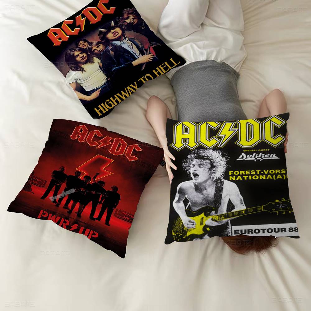 A-A-C D-C Band Cushion Cover Inches Farmhouse Decor Home Throw Pillow Covers For Couch Decorations