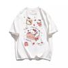 Sanrio 2026 Лето Комикс Форма Хелло Китти Изображение 100% Хлопок Повседневная Футболка Взрослый Дети Родитель-Ребенок Топ Домашняя Одежда Y2k
