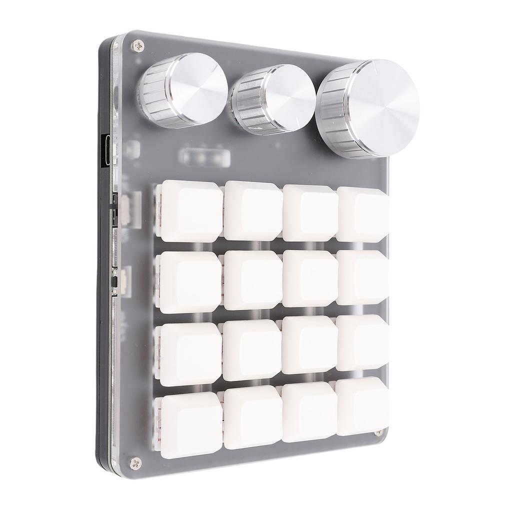Keyboard 16 Key 3 Knobs 2.4G Wired 3 Modes Red Customize Mechanical Keypad
