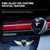 Car Styling 3D Metal Wings Trunk Side Window Body Sticker Decals For Tesla Model 3 Roadster Y Bonina Juguete Cybertruck Coil S X