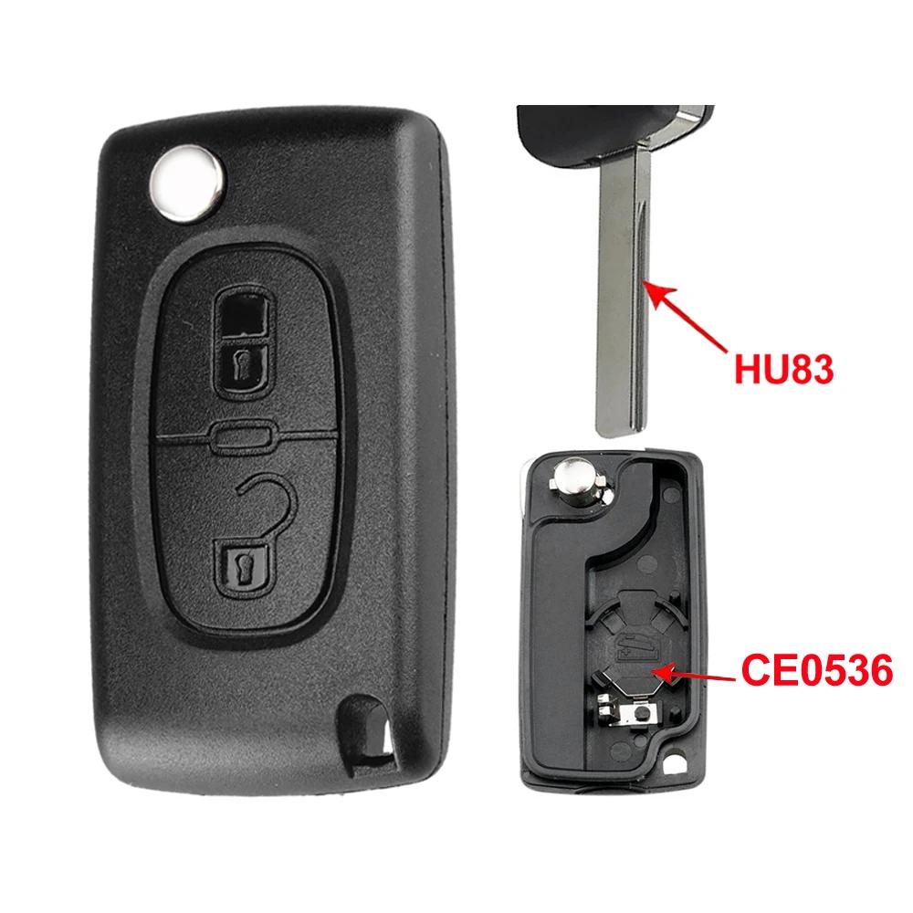 YOCASTY Складной Пульт Ключ Корпус Крышка Для Citroen C2 C3 C4 C5 C6 Xsara Berlingo Для Peugeot 207 307 308 407 607 807 HU83 VA2