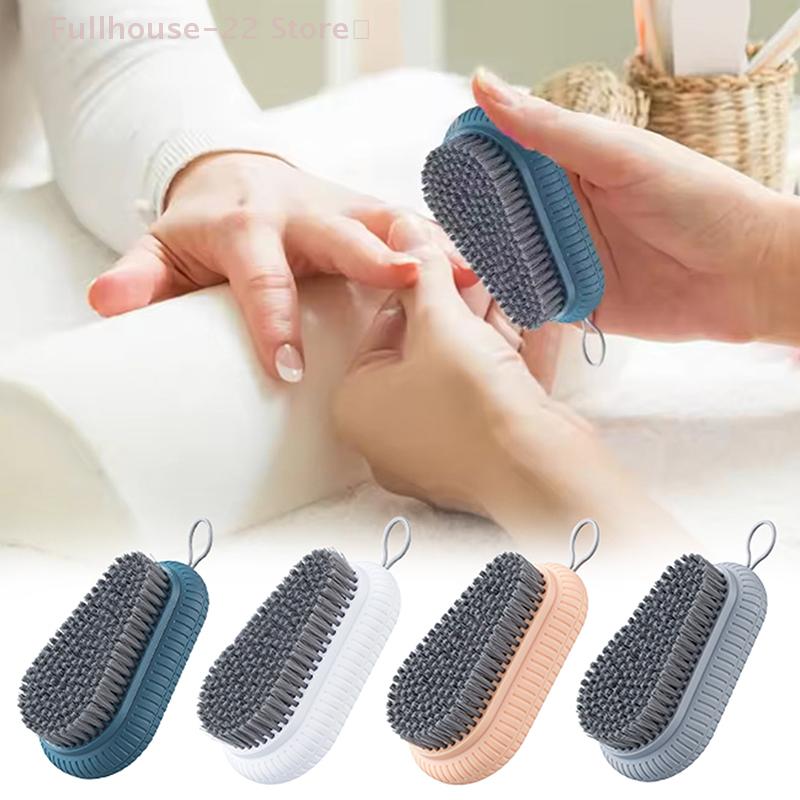 Portable Plastic Handle Cleaning Brush, Soft Bristle Laundry Clothes Shoes Scrub Brush, Household Scrubbing Brush