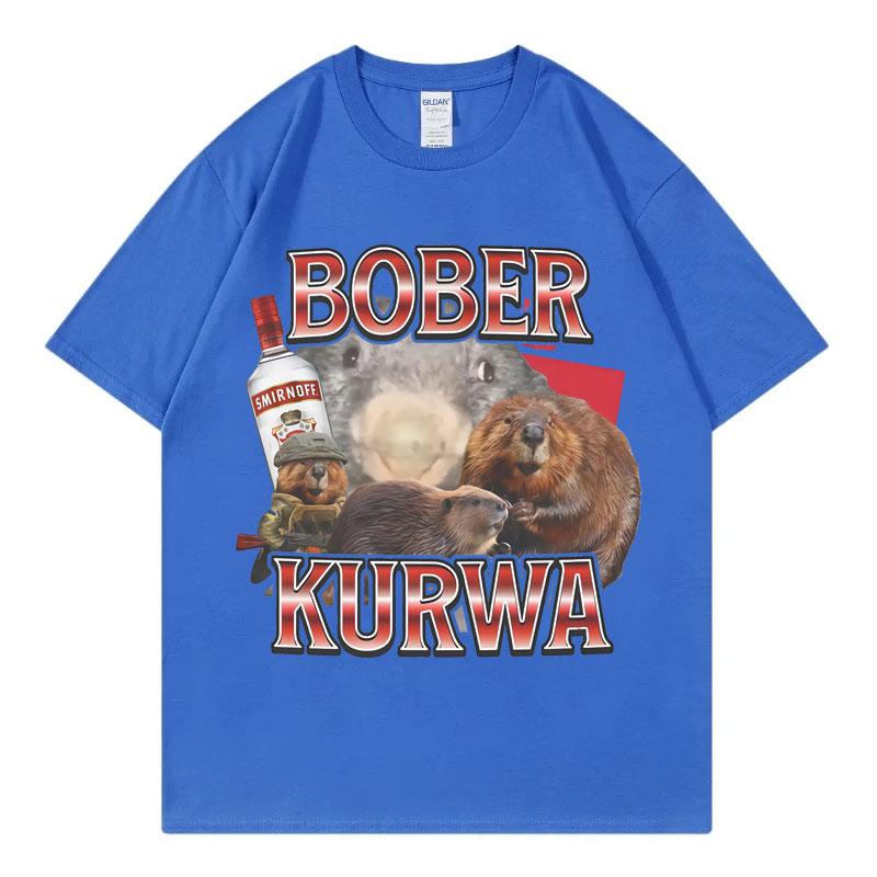 Bober Kurwa Funny Rat Meme Graphic T Shirts Harajuku Y2k Vintage Tshirt Summer Fashion Casual Cotton Tshirts Unisex Streetwear