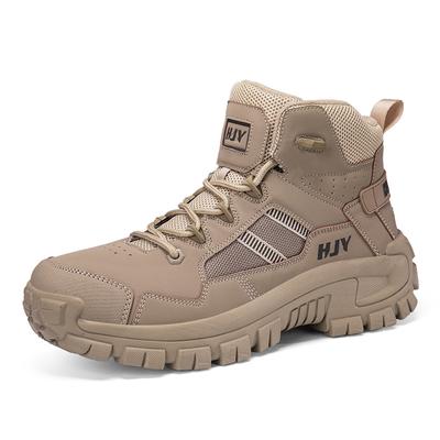 Повседневные мужские кроссовки на шнуровке, высокие, удобные, износостойкие, дышащие, мужские походные ботинки, амортизирующие, для активного отдыха