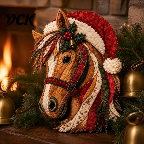Textured Fabric Ornament Making Kits Christmas Patchwork DIY Kit, Santa Snowman Tree Vintage Projects Holiday Sewing Craft Kit for Adults,