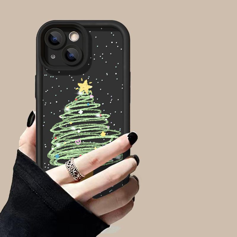 Рождественский чехол для iPhone 11 13 12 14 15 16 Pro Max XR XS Samsung A15 A55 A05 Redmi 12 13C OPPO A16 A18 Reno 11 Vivo Y17S Y12 infinix note 40