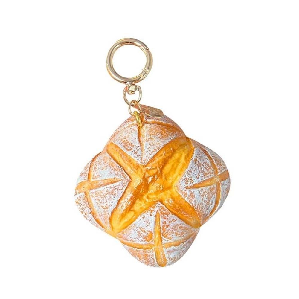 Slow-rebound Food Squishy Realistic Squeeze Toy Bag Charm Bread Key Chain Student