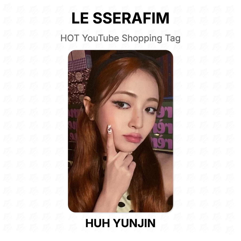 LE SSERAFIM ГОРЯЧАЯ официальная фотокарточка с тегом YouTube Shopping