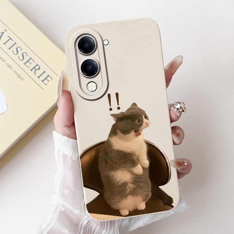 For Vivo Y04 Case V2430 Silicone Cute Cat Fashion Butterfly Flowers Love Painted Back Cover For Vivo Y04 4G Phone Case Bumper