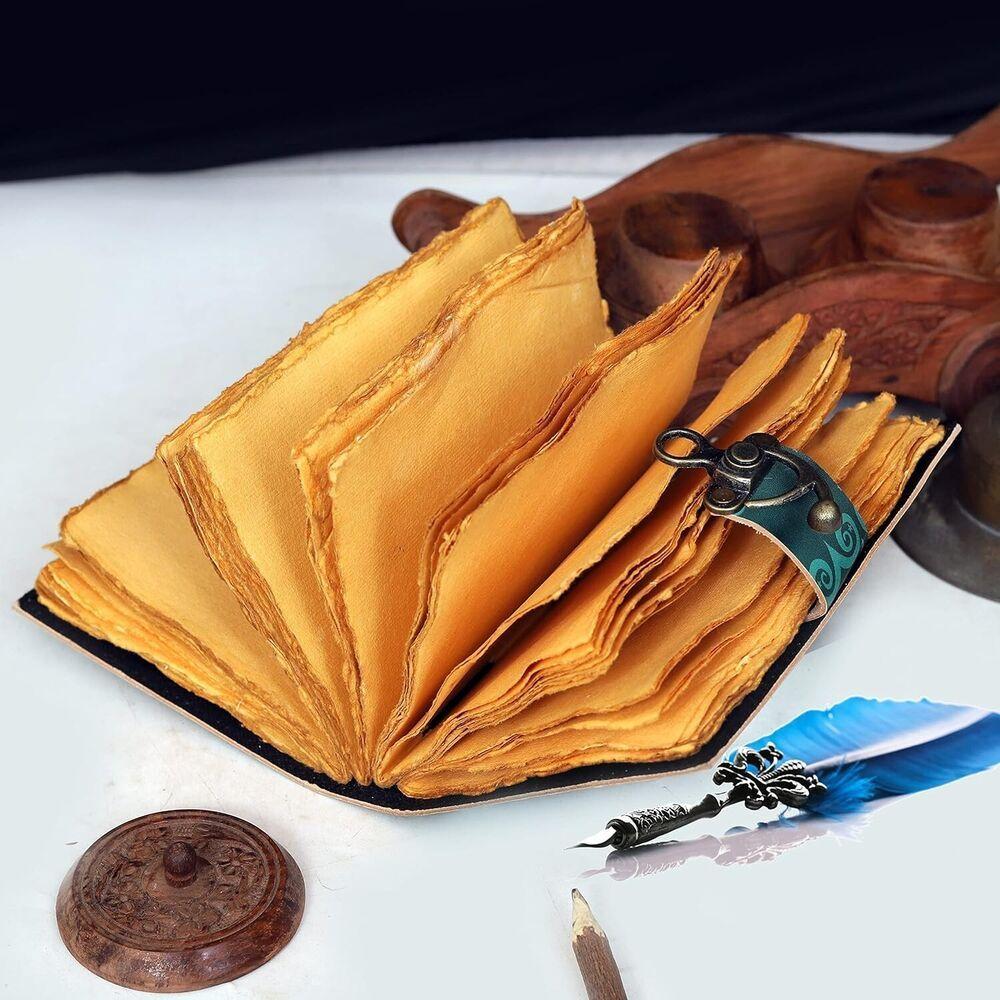 Пустая зеленая книга заклинаний журнала теней с застежкой-замком, опора для фокуса