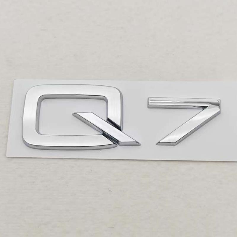 For Audi Q7 Q8 Quattro Car Sticker Accessories ABS Logo Q7 Q8 Rear Trunk Badge Emblem Decals Auto Letters