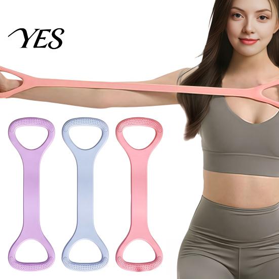 8-Shaped Elastic Band Figure 8 Resistance Band, Exercise for Men Shoulder Stretching Women, High Elasticity Pull Rope Arm Toning, Back Beautifying