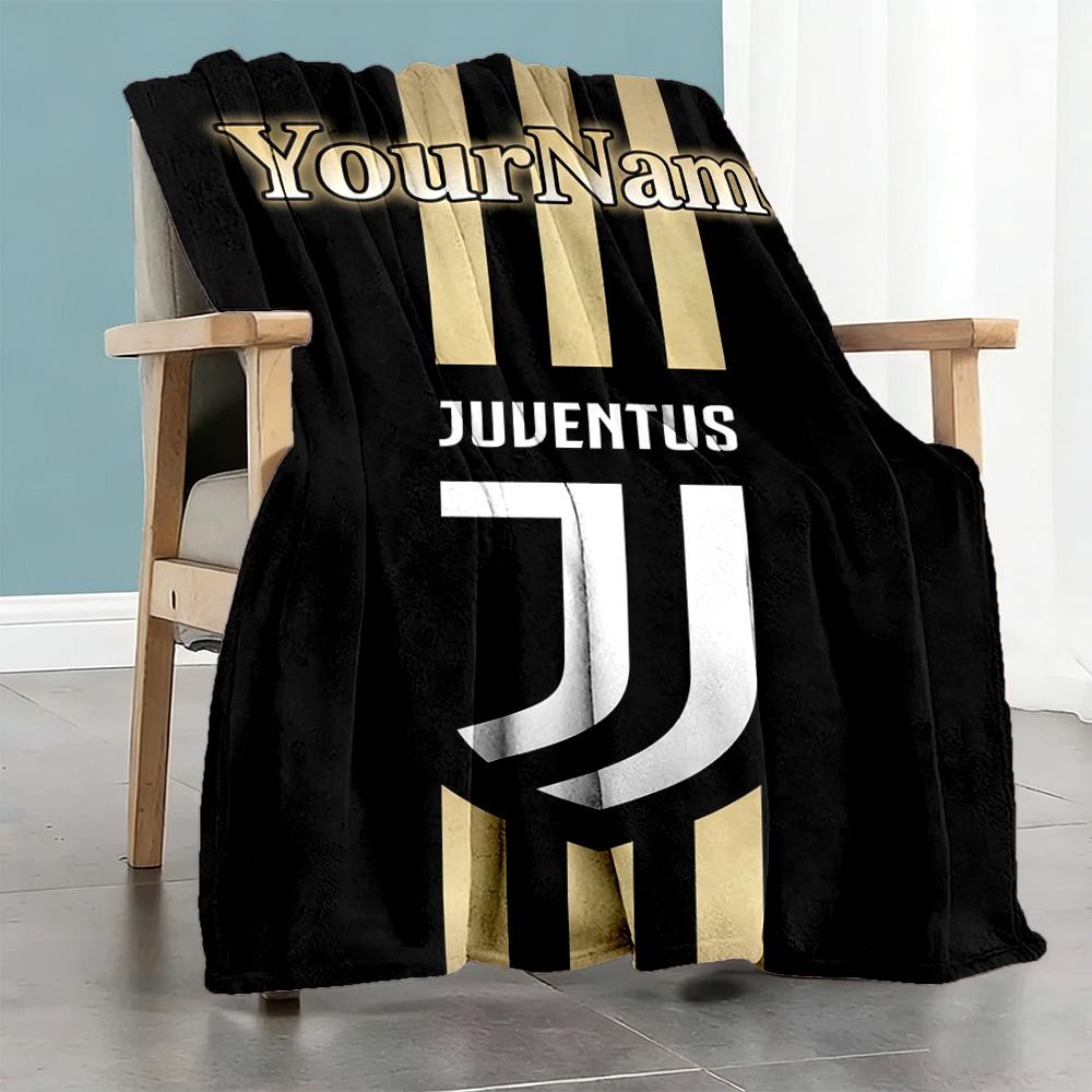 Juventus Customize Text Blanket Multi-purpose Customizable Blanket Soft & Cozy for Livingroom Picnics Living Room Seaside Ideal for All Seasons