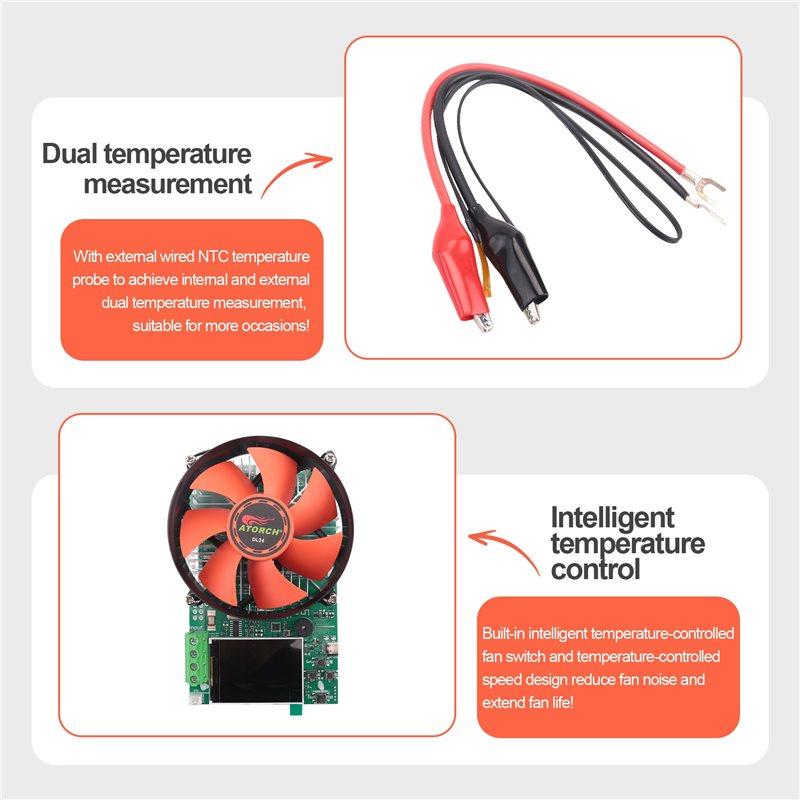 A84X-180W DC USB-тестер Приложение Электронная нагрузка Монитор емкости литиевых батарей Проверка мощности разряда/заряда Вилка США