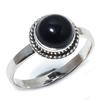 Natural Black Onex Gemstone Handmade 925 Sterling Silver Jewelry Ring S.9 i2Z23