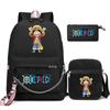3Pcs/set One Piece Backpacks Printed Bookbag Travel Bag Student Teenagers Children Knapsack Boy Girl Schoolbag Daily Rucksack