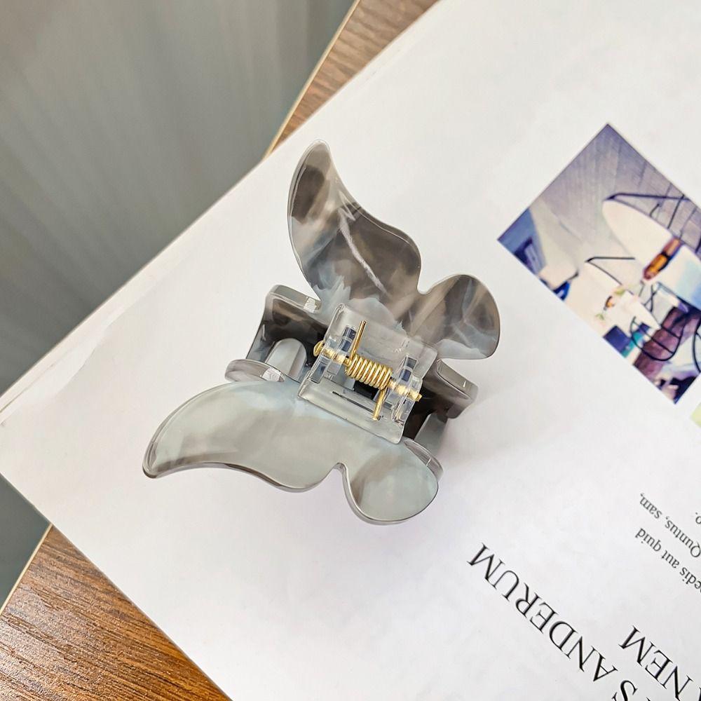 Красочные ретро заколки для волос в виде краба, акриловые милые заколки в виде акулы, элегантные заколки-бабочки, ежедневные