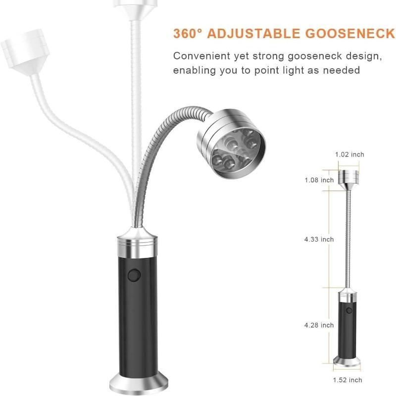 BBQ Grill Light Soft Tube Lighting Lamp  Adjustable Super-Bright 9 LED Flashlight Magnetic Base Outdoor lighting