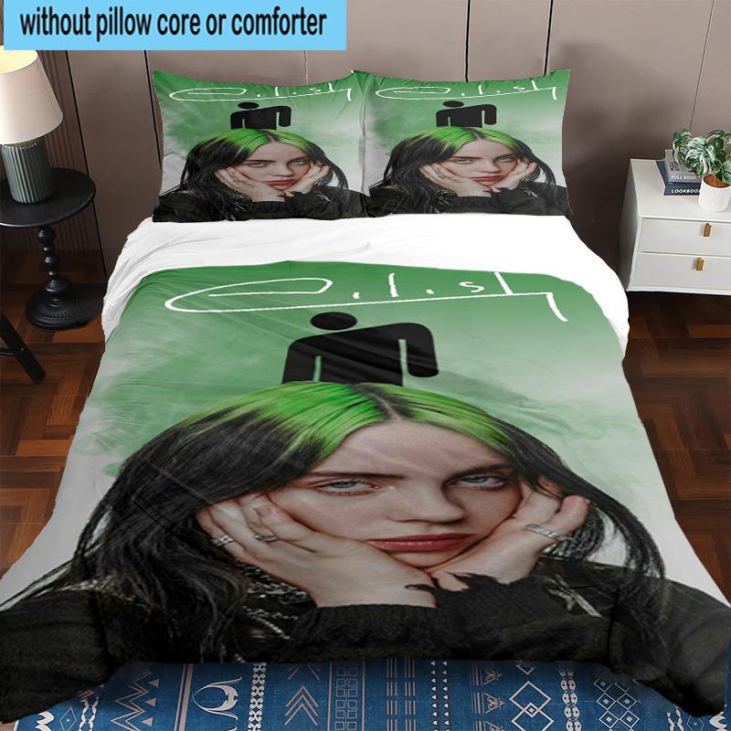 3PCS Bi-llie music Artwork 3pcs Bedding,Including 3PCS Duvet Cover And 2pcs Pillowcases Perfect for Christmas,Ideal for Bedroom, Dormitory