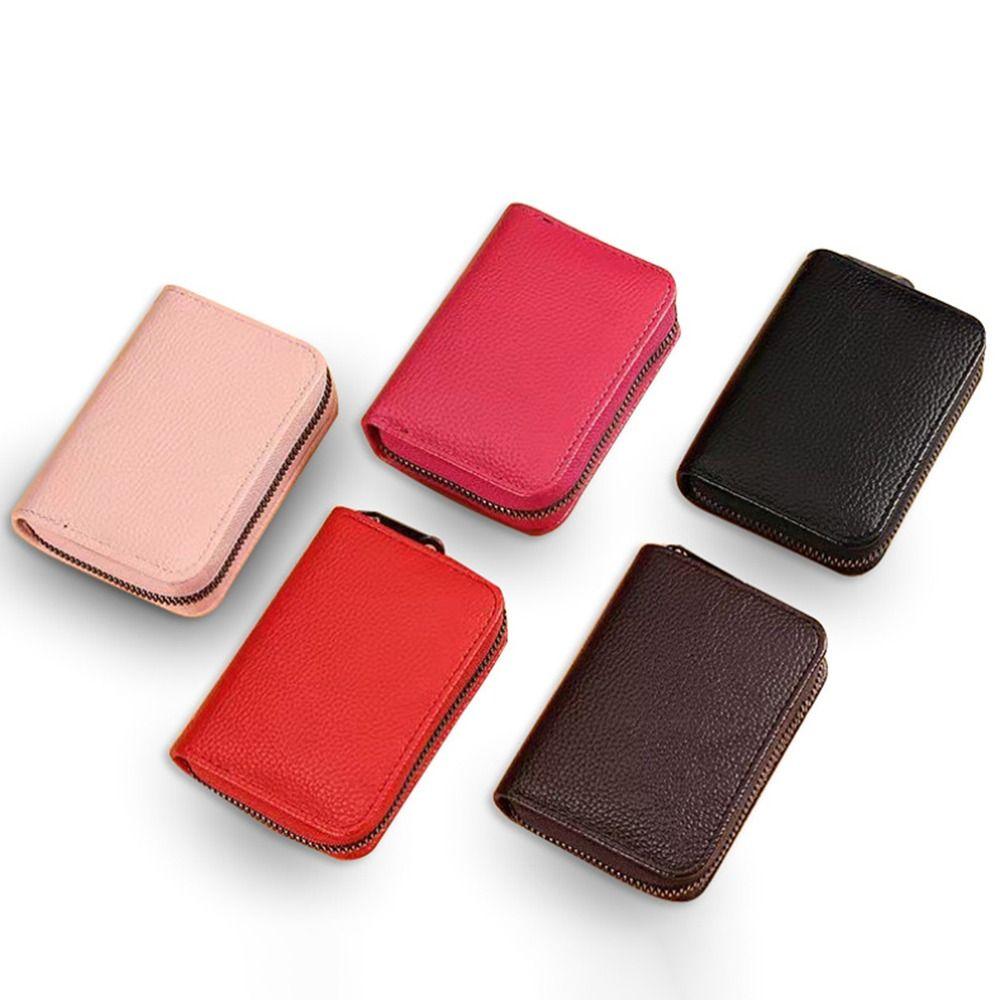 Кошелек для кредитных карт из искусственной кожи с блокировкой RFID для малого бизнеса, новый карманный кошелек для женщин и мужчин